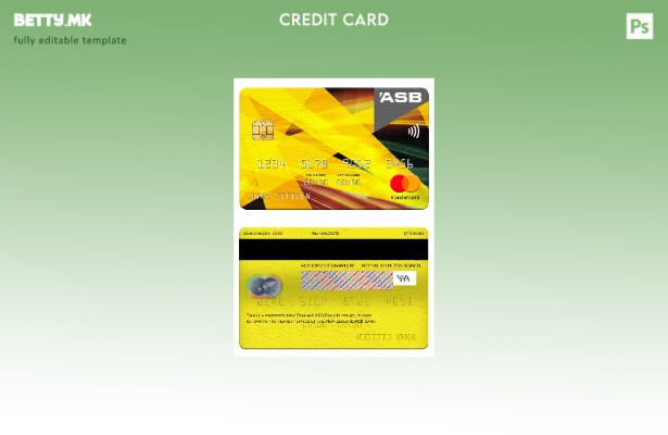 Модерен стил шаблон за мастер картички ASB Bank на Нов Зеланд